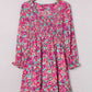 Floral Smocked V-Neck Flounce Sleeve Dress (MWBT) T - Deals DejaVu