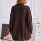 Exposed Seam Mock Neck Slit Sweater - Deals DejaVu