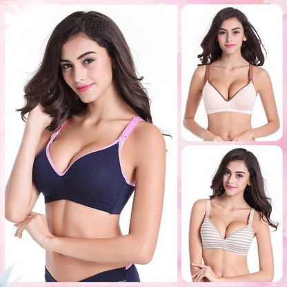 Great Deal 3PC/lot Maternity Nursing Bras - Cotton Breastfeeding Pregnancy Underwear - Breast Feeding Bra (3Z2)(7Z2)