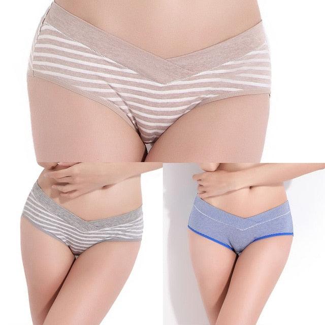 Amazing (3PCS/Lot) NEW Pregnant Women Underwear - Cotton Panties - Low Waist Briefs U-shaped Maternity Panties (5Z2)(F6)