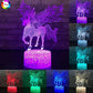 3W Remote Or Touch Control 3D LED Night Light Unicorn Shaped Table Desk Lamp (LL4)1(1U58)
