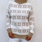 Snowflake Pattern Mock Neck Sweater