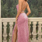 Sequin Backless Split Maxi Dress (BWM) T - Deals DejaVu