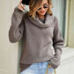 Cowl Neck Raglan Sleeve Sweater - Deals DejaVu