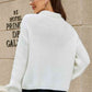 Johnny Collar Lantern Sleeve Sweater