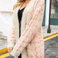 Geometric Open Front Fuzzy Cardigan