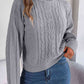 Cable-Knit Turtleneck Sweater