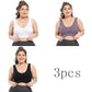 Great Deal 3pcs Women's Bras - Plus Size Bra With Pads - Seamless Active Brassiere Bra (TSB2)(TSB3)