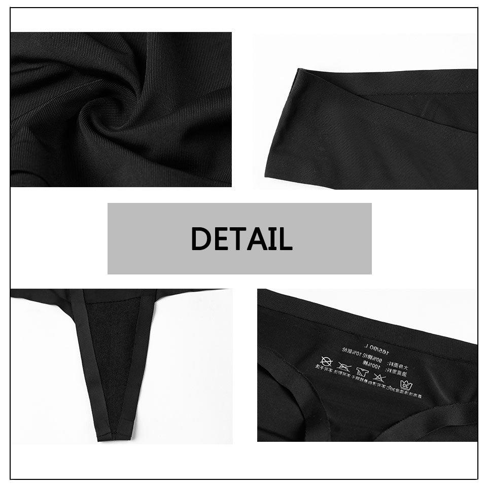 Cute 3pcs/Lot Summer New Seamless Women Sexy Panties - Low Waist Solid Color Thong Ultra Thin (D28)(TSP4)