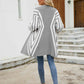 Woven Right Two-Tone Open Front Fuzzy Longline Cardigan - Deals DejaVu