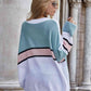 Woven Right Striped Horizontal Ribbing Long Sleeve Tunic Sweater - Deals DejaVu