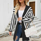 Woven Right Two-Tone Open Front Fuzzy Longline Cardigan - Deals DejaVu