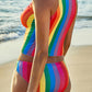 Rainbow Striped Split Bikini (TB9D) T