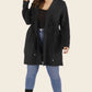 Plus Size Drawstring Waist Hooded Cardigan with Pockets - Deals DejaVu