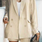 Longline Blazer and Shorts Set with Pockets