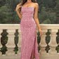 Sequin Backless Split Maxi Dress (BWM) T - Deals DejaVu