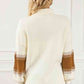 Contrast Turtleneck Long Sleeve Sweater - Deals DejaVu