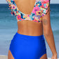 Two-Tone Flutter Sleeve Two-Piece Swimsuit (TB13D) T