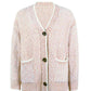 Button Down V-Neck Cardigan with Pockets