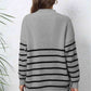 Mock Neck Long Sleeve Zip-Up Sweater