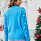 Christmas Penguin Graphic Sequin Sweater