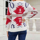 Printed Round Neck Long Sleeve Sweater