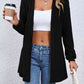 Open Front Dropped Shoulder Cardigan