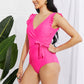 Marina West Swim Full Size Float On Ruffle Faux Wrap One-Piece in Pink (TB10D) T