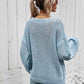 V-Neck Dropped Shoulder Sweater