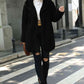 Open Front Ribbed Hooded Coat (BFD) T - Deals DejaVu