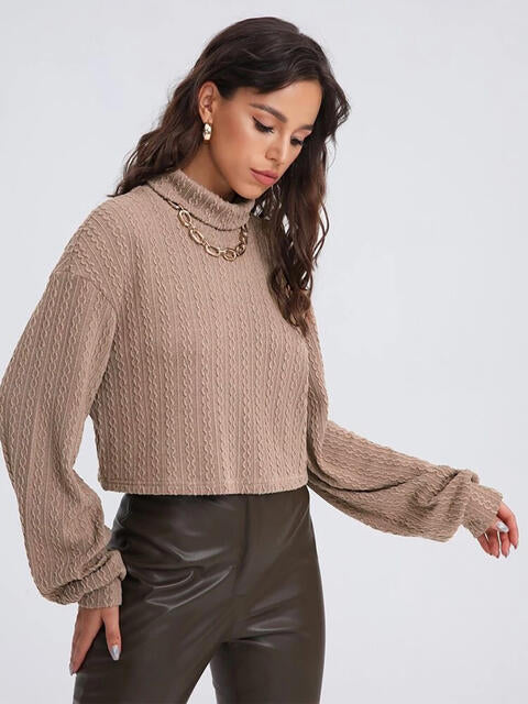 Turtleneck Long Sleeve Top - Deals DejaVu