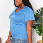 Double Take Ruched V-Neck Short Sleeve T-Shirt