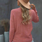 Double Take V Neck Wrap Front Knitted Top