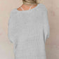 Round Neck Dropped Shoulder Sweater