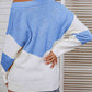 Color Block V-Neck Sweater - Deals DejaVu