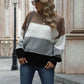 Color Block Round Neck Sweater - Deals DejaVu