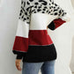 Color Block Round Neck Sweater - Deals DejaVu