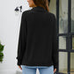 Mock Neck Dropped Shoulder Long Sleeve Sweater - Deals DejaVu