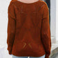 Openwork V-Neck Dropped Shoulder Sweater - Deals DejaVu