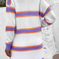 Striped Dropped Shoulder Cardigan