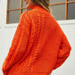 Cable-Knit Turtle Neck Long Sleeve Sweater - Deals DejaVu