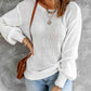 Double Take Tied Balloon Sleeve Round Neck Sweater