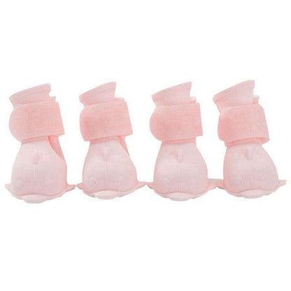 4Pcs/set Pet Dog Rain Shoes - Dog Booties Rubber Portable Anti Slip Waterproof Dog Cat Rain Shoes (2U69)