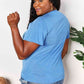 Double Take Ruched V-Neck Short Sleeve T-Shirt