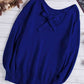 Double Take Tied Balloon Sleeve Round Neck Sweater