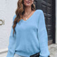 V-Neck Drop Shoulder Sweater