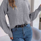 Cable-Knit Turtleneck Sweater
