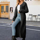 Full Size Collared Open Front Duster Cardigan