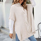 Cable-Knit Turtleneck Slit Sweater - Deals DejaVu