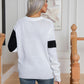 Color Block Cable-Knit Round Neck Sweater - Deals DejaVu